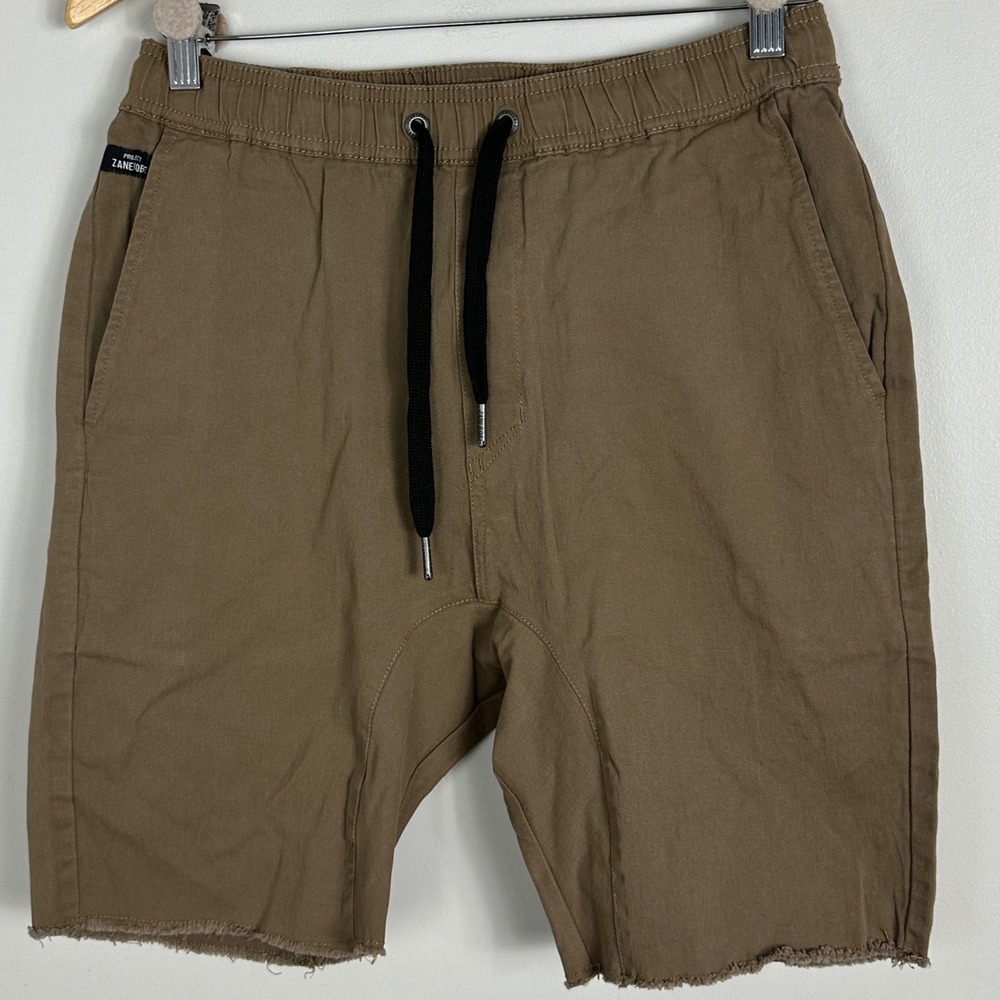 Zanerobe Shogun Jogger Shorts Brown Mens Size Medium Crotch Panel NEW Stretch M